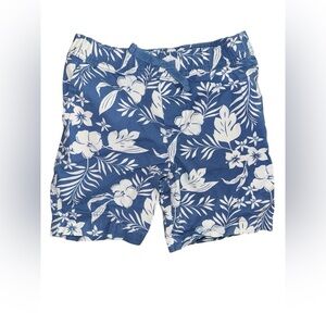 Maximus Rex Blue Tropical Floral Kids Shorts Size 5 Boys Vacation Resort Beach